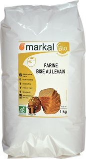 Markal Farine de blé bise T80 bise bio 1kg - 1112
